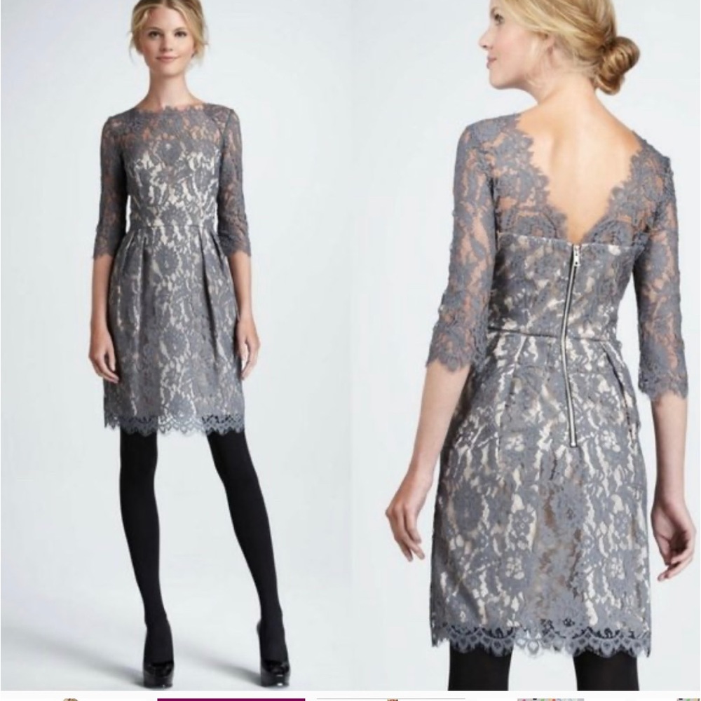 Milly of New York Stella Dress in Grey. Size 2.